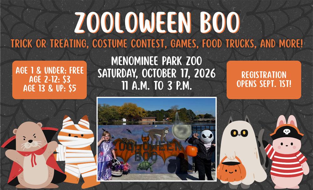 2026 Menominee Park Zoo Zooloween Boo